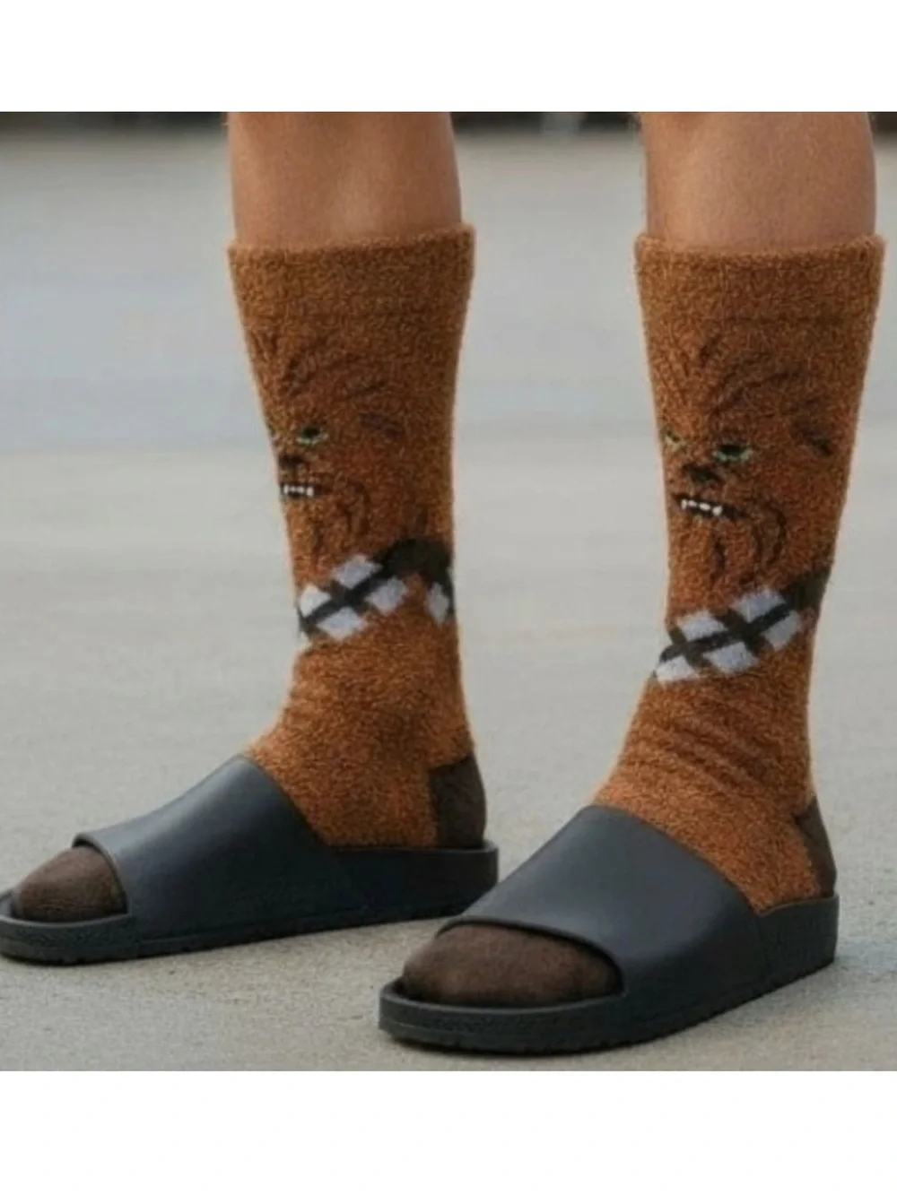 Stance x Star Wars Poly Fuzzy Crew Socks Chewie Medium Chewbacca